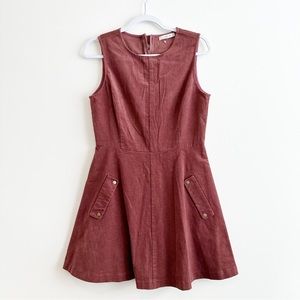 Jessy B | Dusty Burgundy Pink Corduroy Fit & Flare Dress Size M